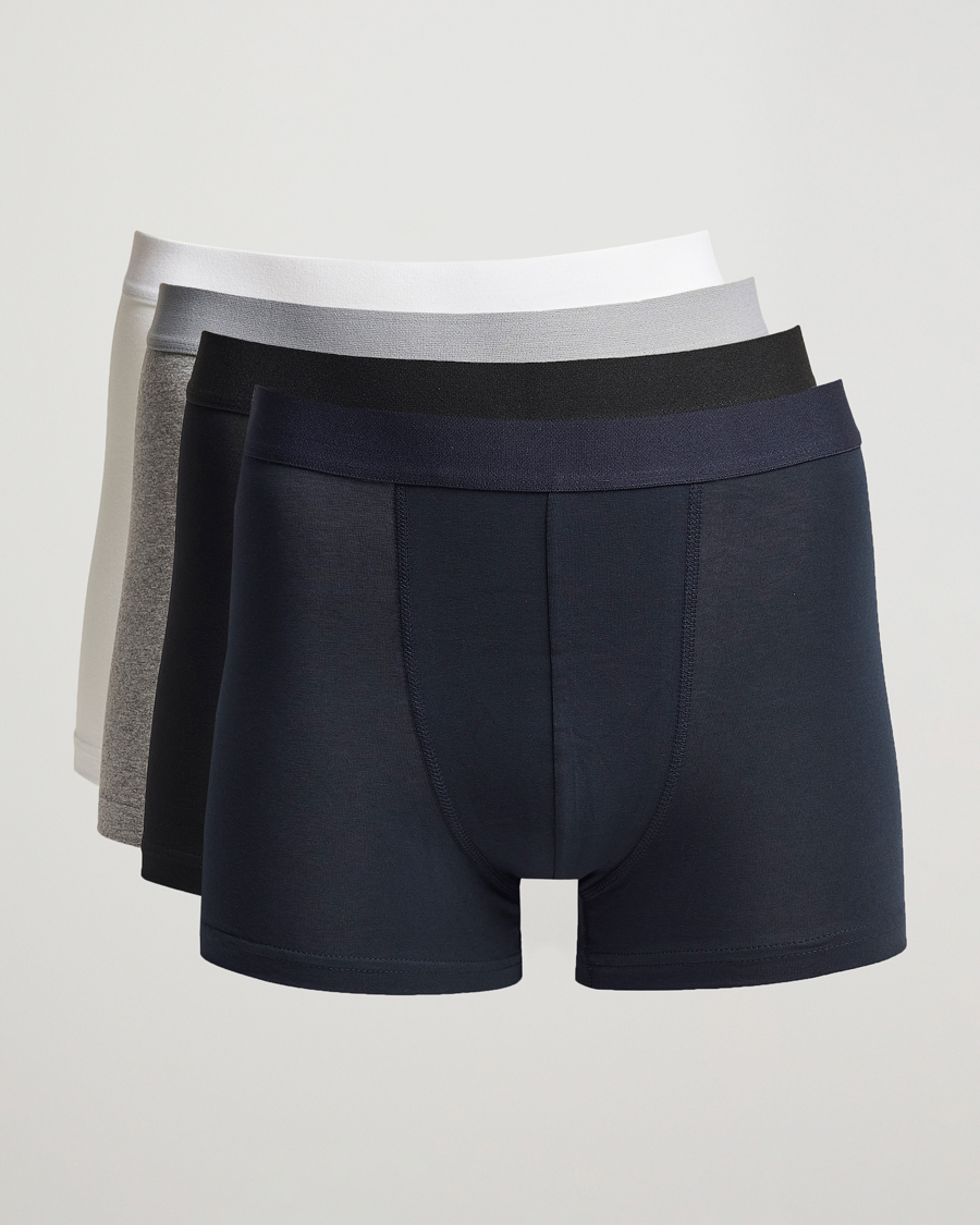 Uomini | Biancheria intima | Bread & Boxers | 4-Pack Boxer Brief White/Black/Grey/Navy