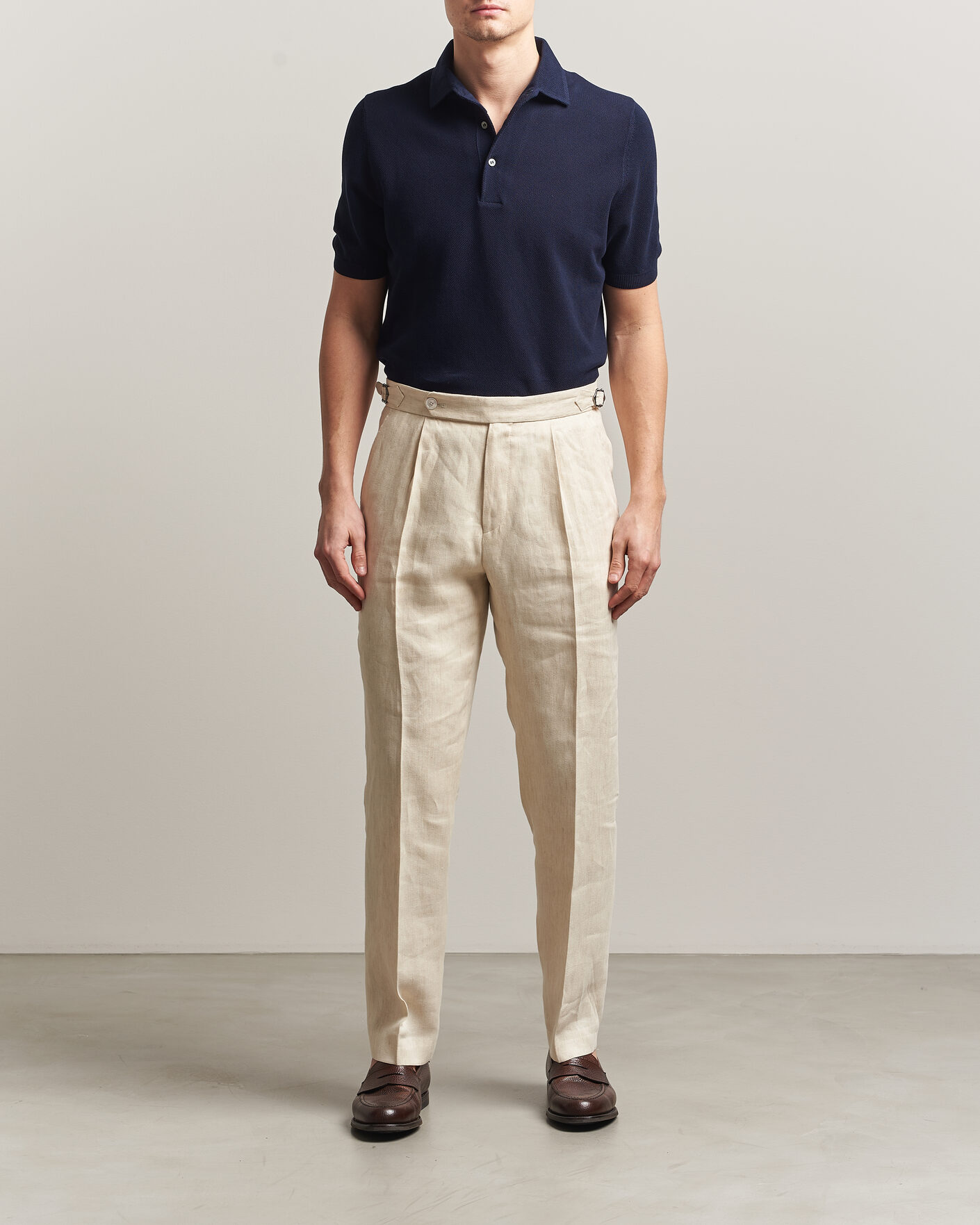 Uomini | Polo | Gran Sasso | Structured Cotton Polo Navy