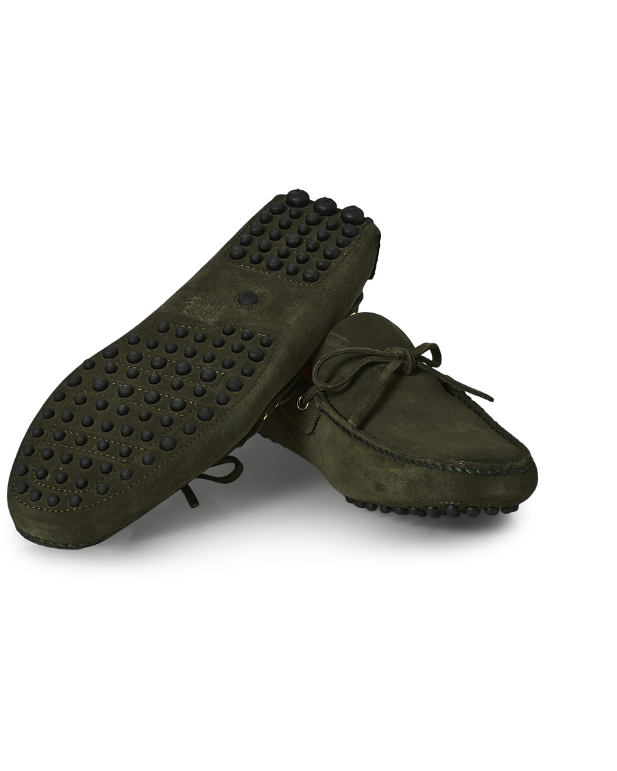 Uomini | Car Shoe Driver Moccasin Dark Green Suede | Car Shoe | Driver Moccasin Dark Green Suede