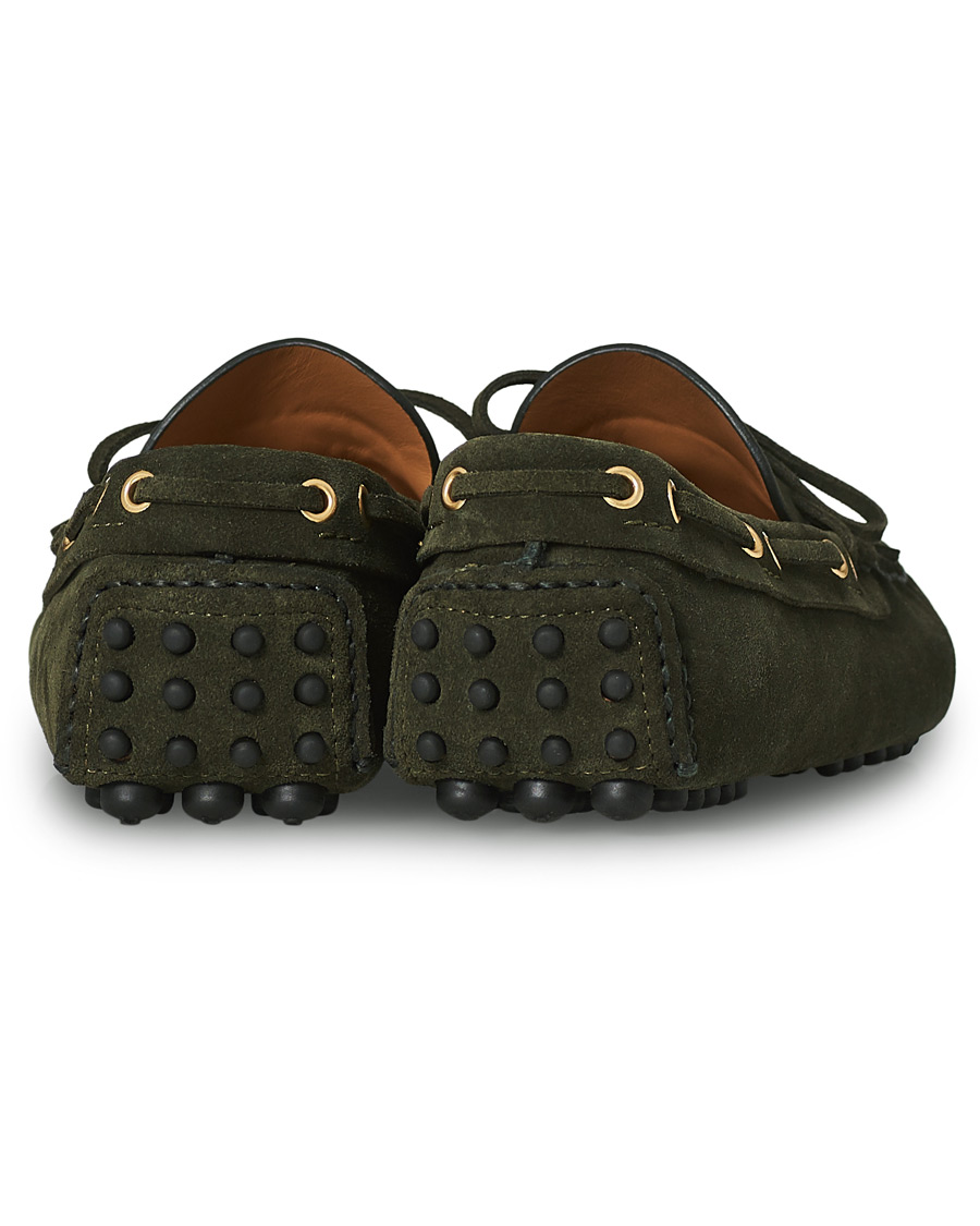 Uomini | Car Shoe Driver Moccasin Dark Green Suede | Car Shoe | Driver Moccasin Dark Green Suede
