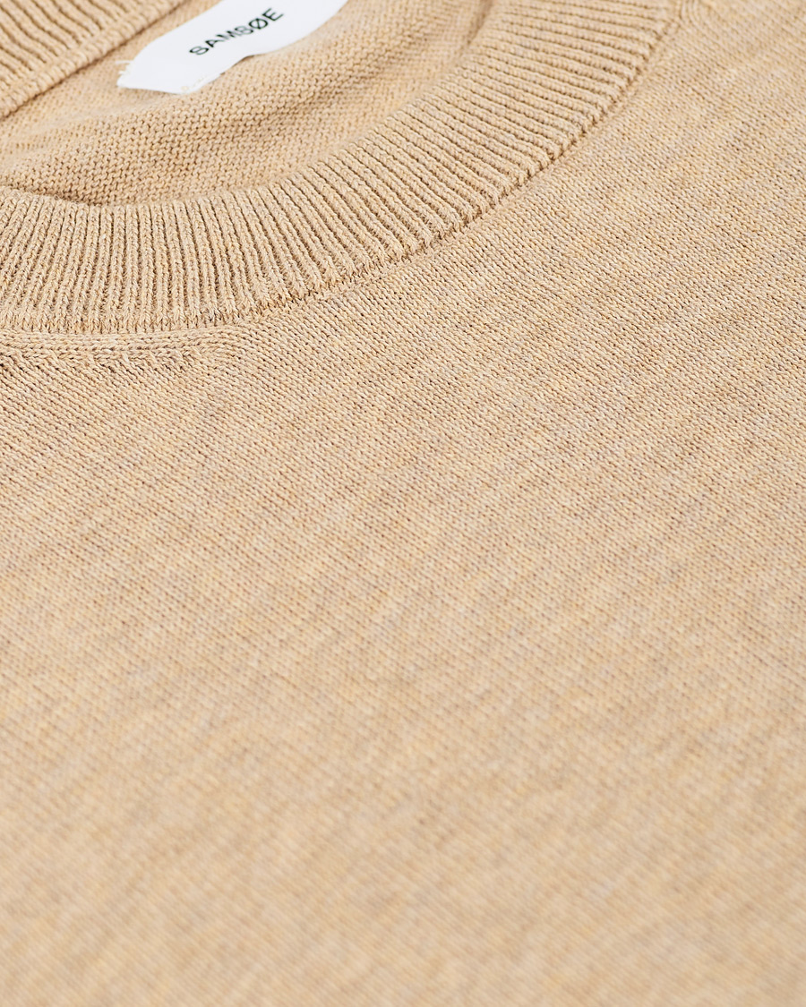 Uomini | Maglieria | Samsøe Samsøe | Samsøe & Samsøe Thijs Cotton/Cashmere Crew Neck Humus