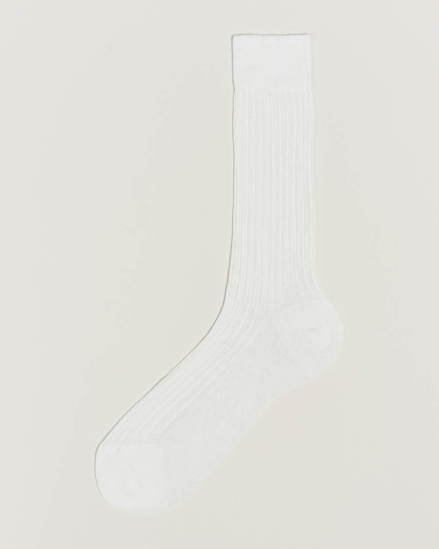 Uomini | Biancheria intima | Bresciani | Cotton Ribbed Short Socks White