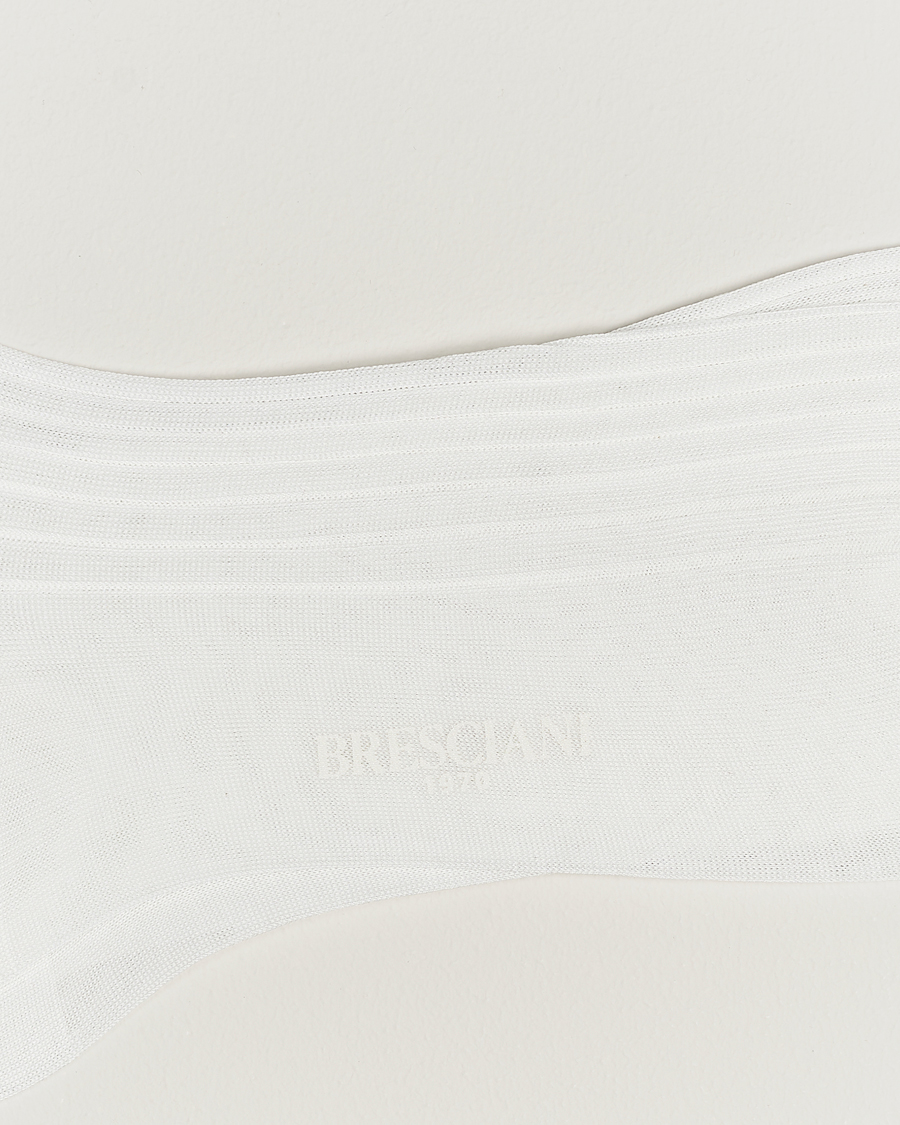 Uomini | Biancheria intima | Bresciani | Cotton Ribbed Short Socks White