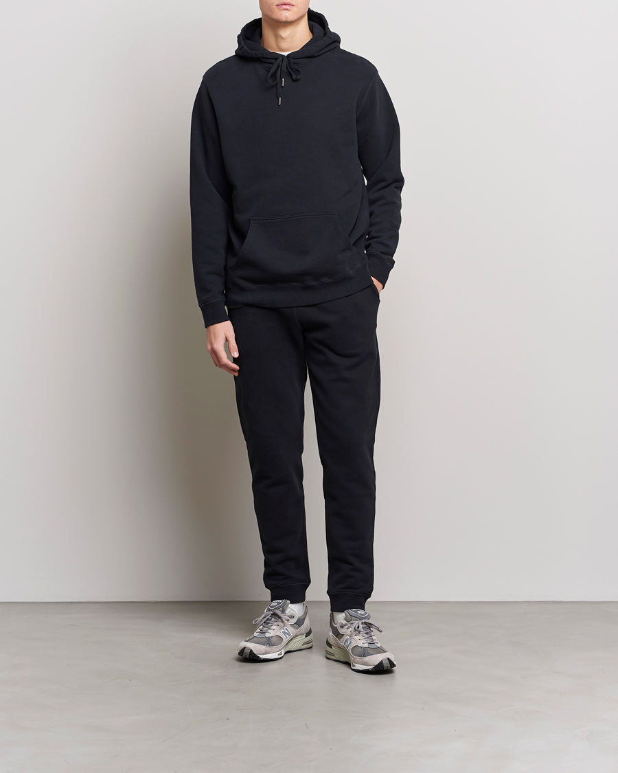 Uomini | Pantaloni | Sunspel | Cotton Loopback Track Pants Black