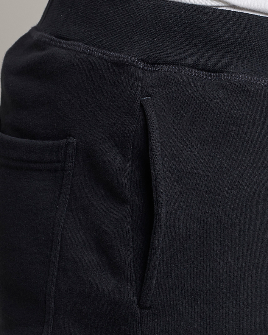 Uomini | Pantaloni | Sunspel | Cotton Loopback Track Pants Black