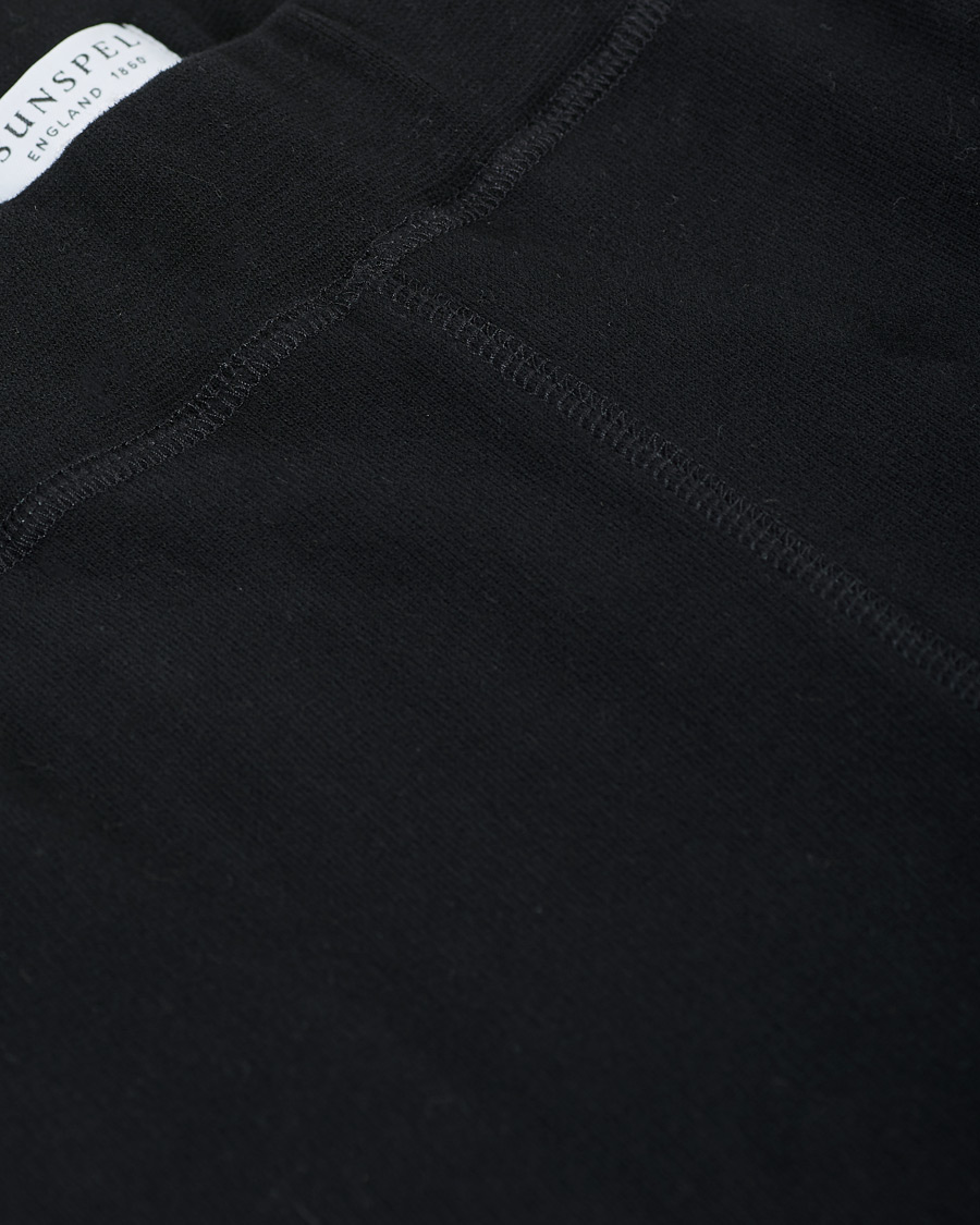 Uomini | Pantaloni | Sunspel | Cotton Loopback Track Pants Black