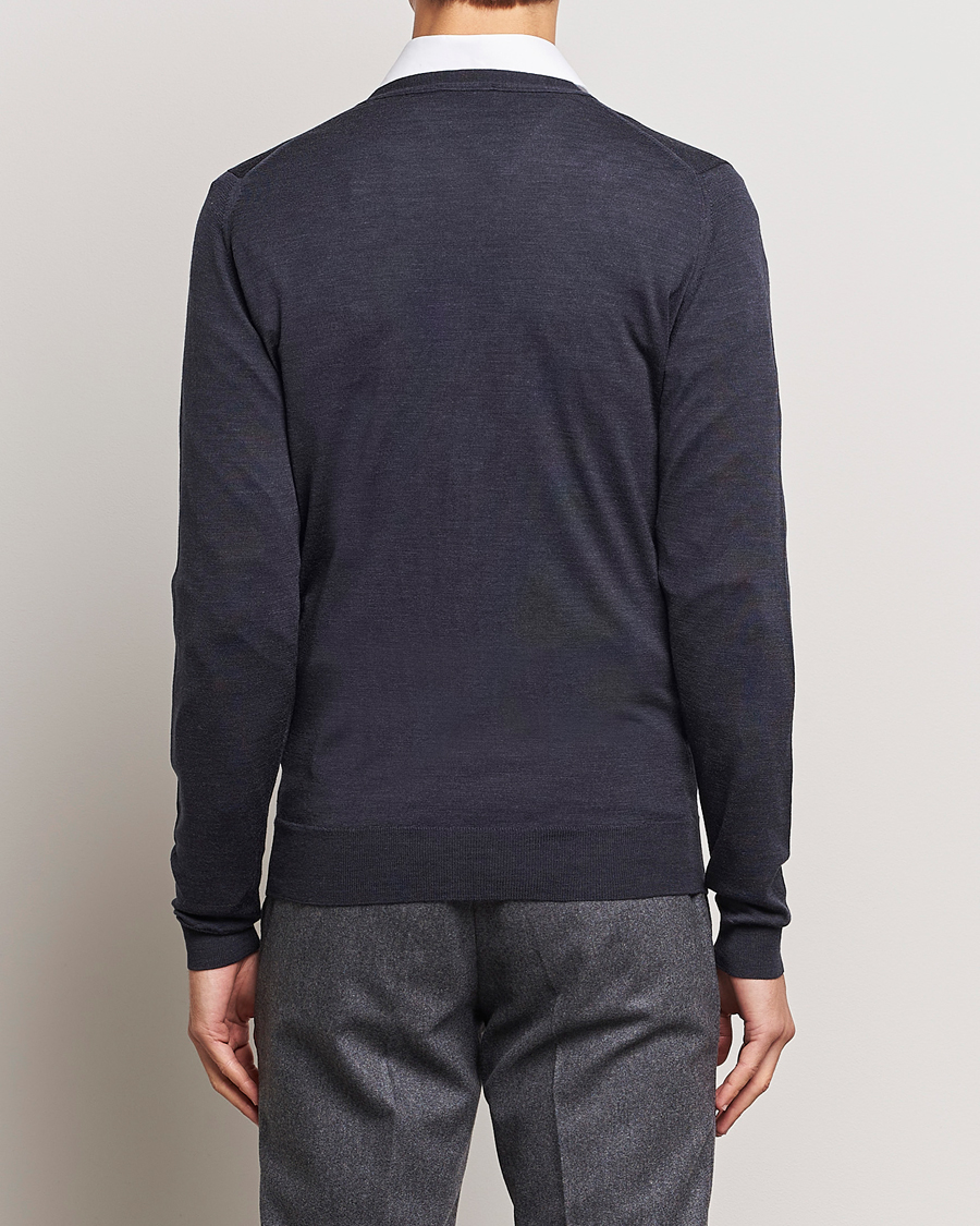 Uomini | Maglieria | John Smedley | Petworth Extra Fine Merino Cardigan Hepburn Smoke