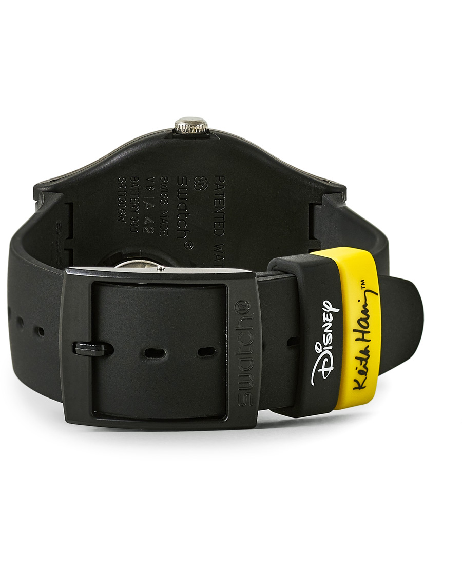 Uomini | Swatch Swatch x Keith Haring Mickey Blanc sur Noir | Swatch | x Keith Haring Mickey Blanc sur Noir