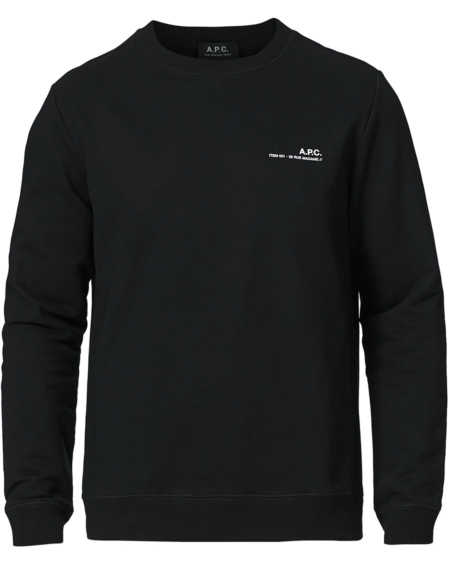 Uomini | Maglieria | A.P.C. | Item Crew Neck Sweatshirt Black