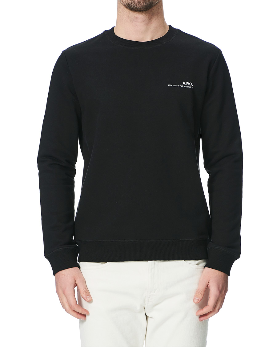 Uomini | Maglieria | A.P.C. | Item Crew Neck Sweatshirt Black