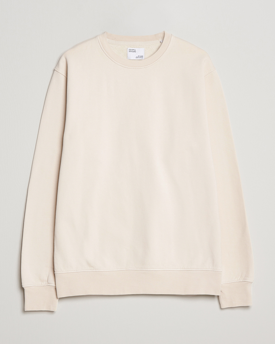 Uomini | Maglieria | Colorful Standard | Classic Organic Crew Neck Sweat Ivory White