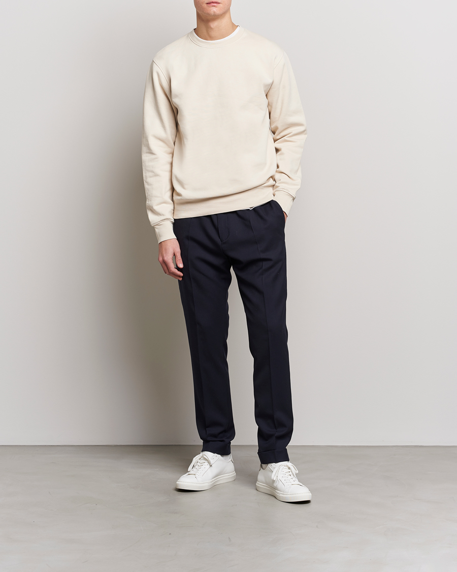 Uomini | Maglieria | Colorful Standard | Classic Organic Crew Neck Sweat Ivory White