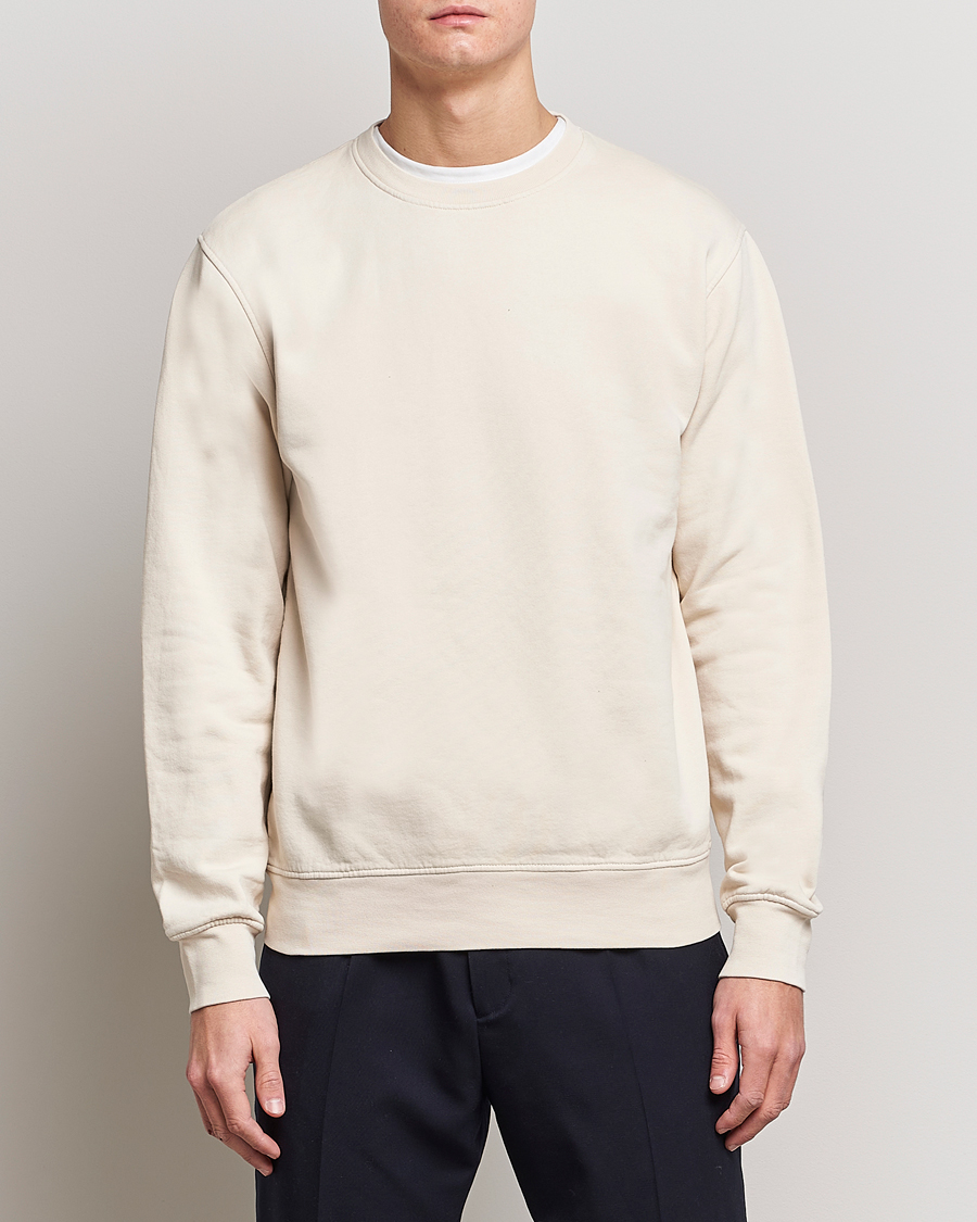 Uomini | Maglieria | Colorful Standard | Classic Organic Crew Neck Sweat Ivory White