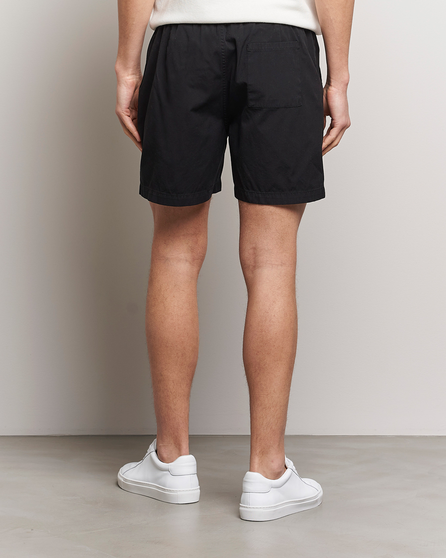Uomini | Pantaloncini | Colorful Standard | Classic Organic Twill Drawstring Shorts Deep Black
