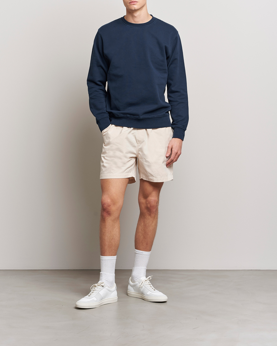 Uomini | Pantaloncini | Colorful Standard | Classic Organic Twill Drawstring Shorts Ivory White