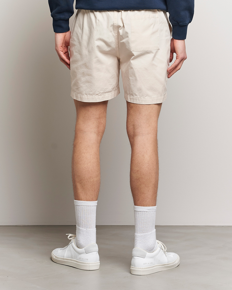Uomini | Pantaloncini | Colorful Standard | Classic Organic Twill Drawstring Shorts Ivory White