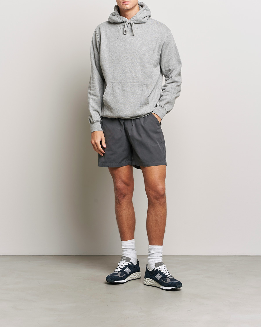 Uomini | Pantaloncini | Colorful Standard | Classic Organic Twill Drawstring Shorts Lava Grey