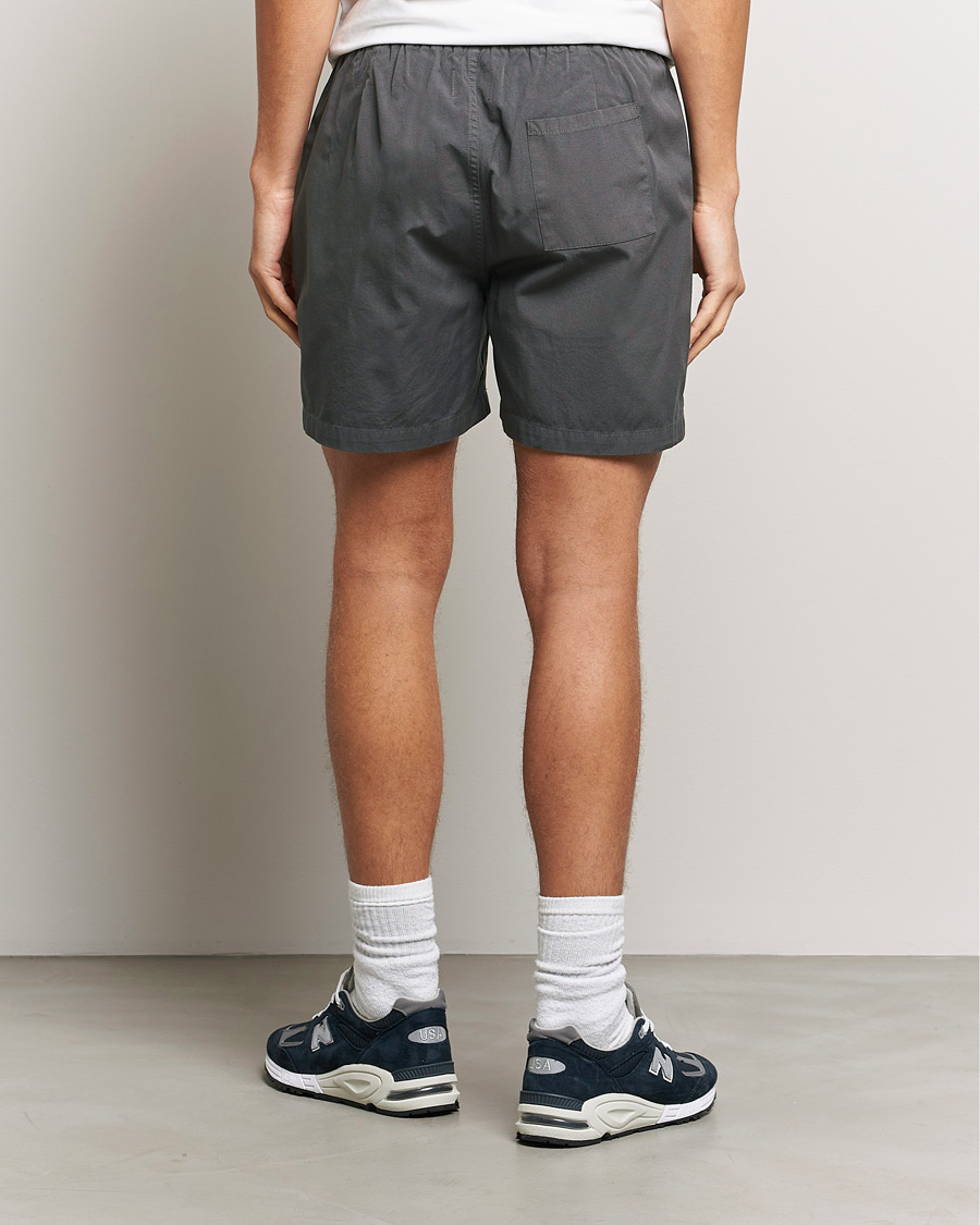 Uomini | Pantaloncini | Colorful Standard | Classic Organic Twill Drawstring Shorts Lava Grey