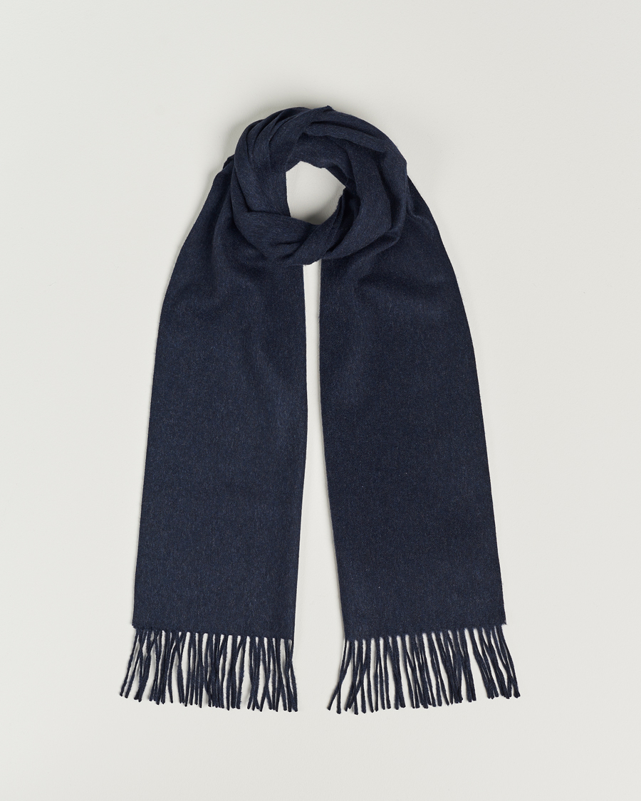 Uomini | Sciarpe | Piacenza Cashmere | Cashmere Scarf Navy Melange