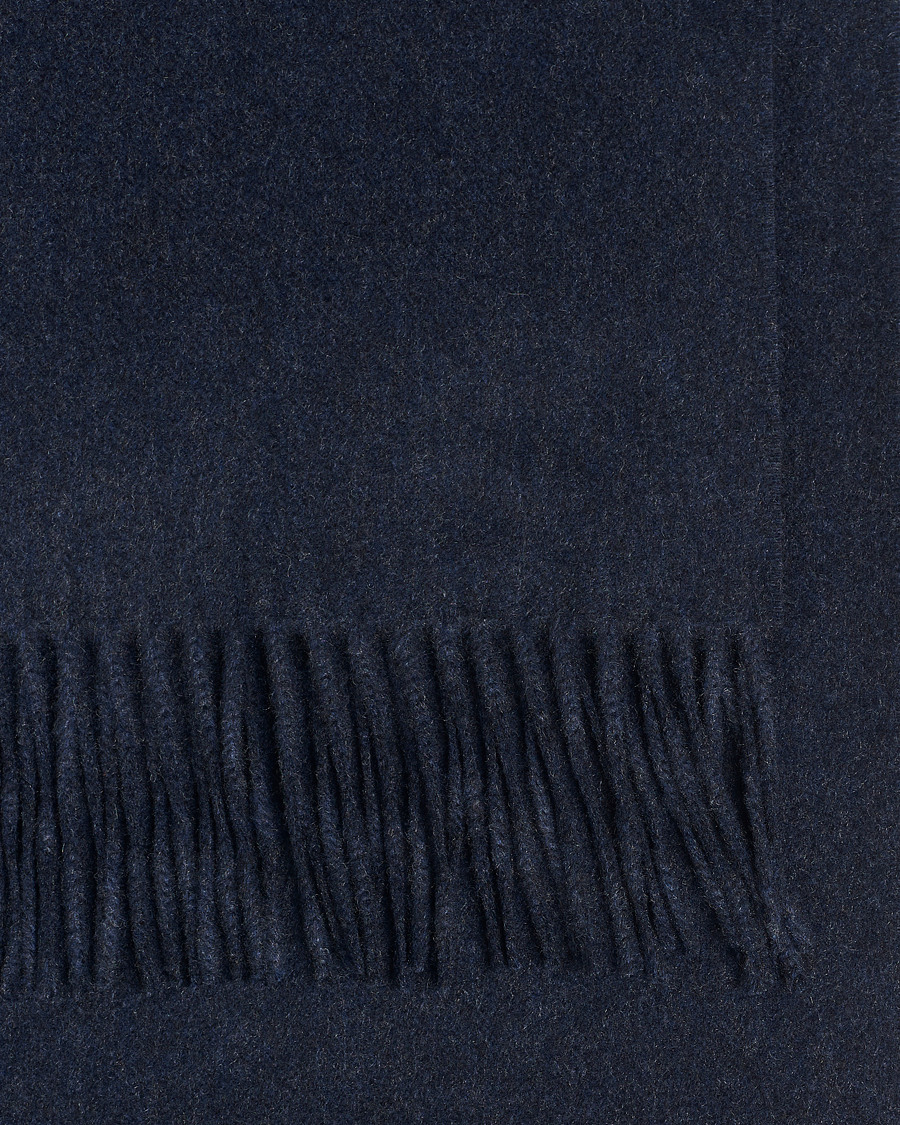Uomini | Sciarpe | Piacenza Cashmere | Cashmere Scarf Navy Melange