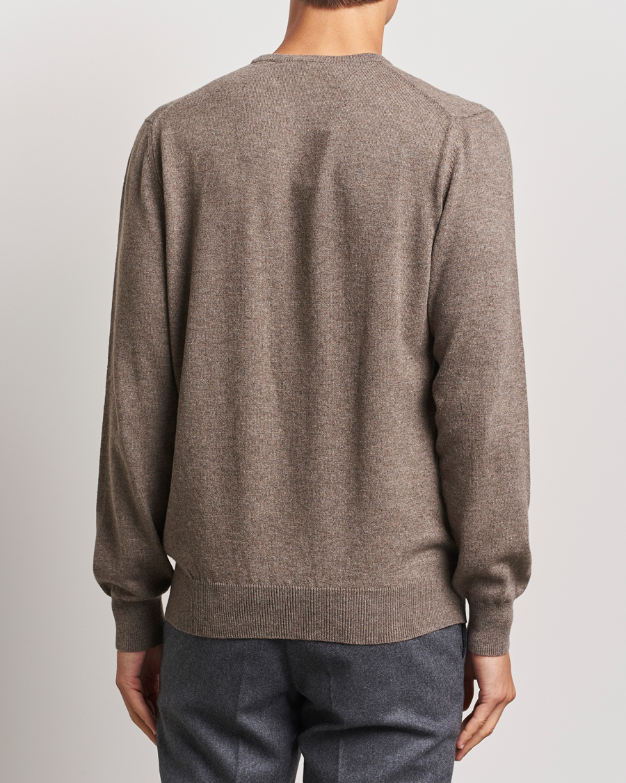 Uomini | Maglieria | Piacenza Cashmere | Cashmere Crew Neck Sweater Brown