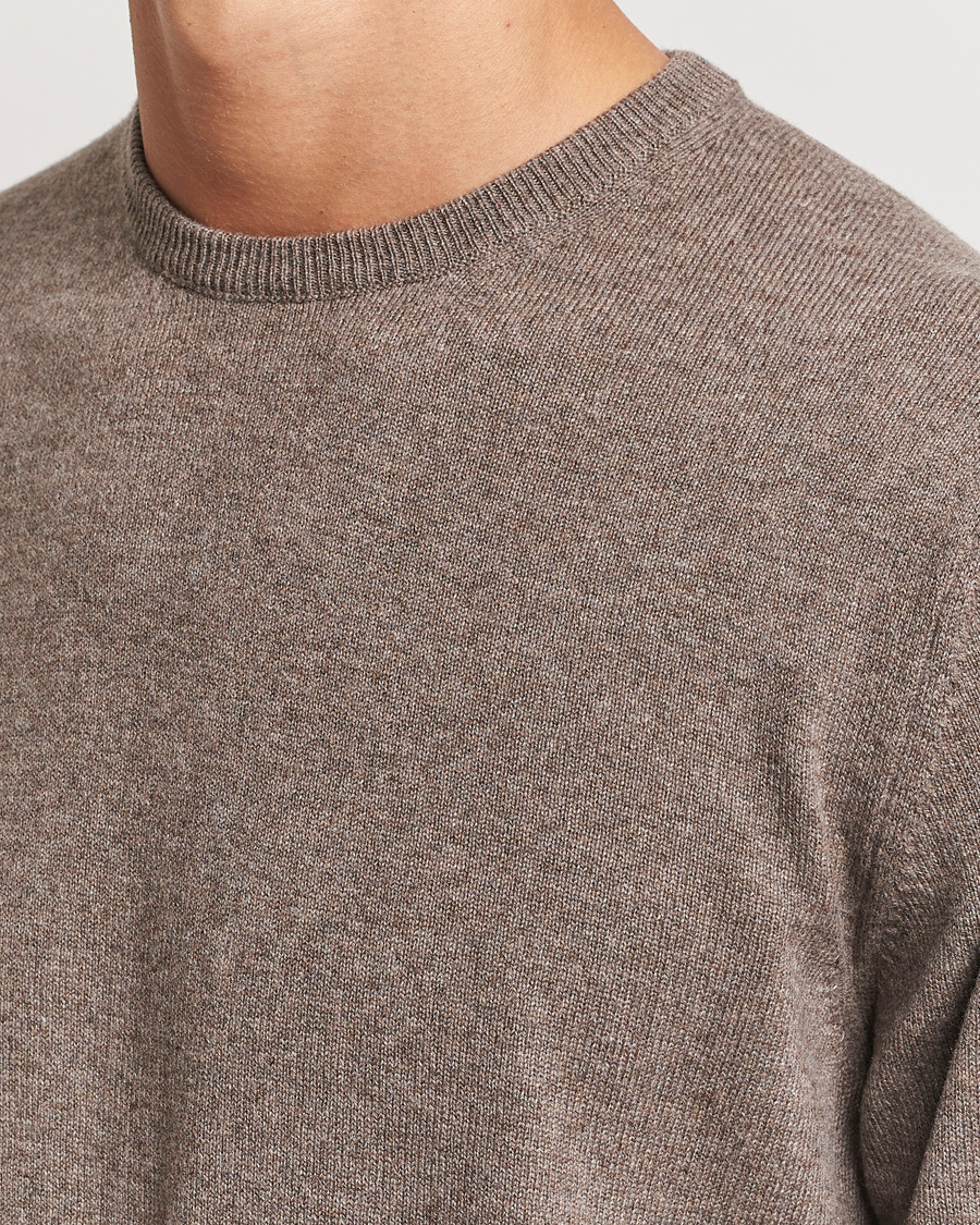 Uomini | Maglieria | Piacenza Cashmere | Cashmere Crew Neck Sweater Brown