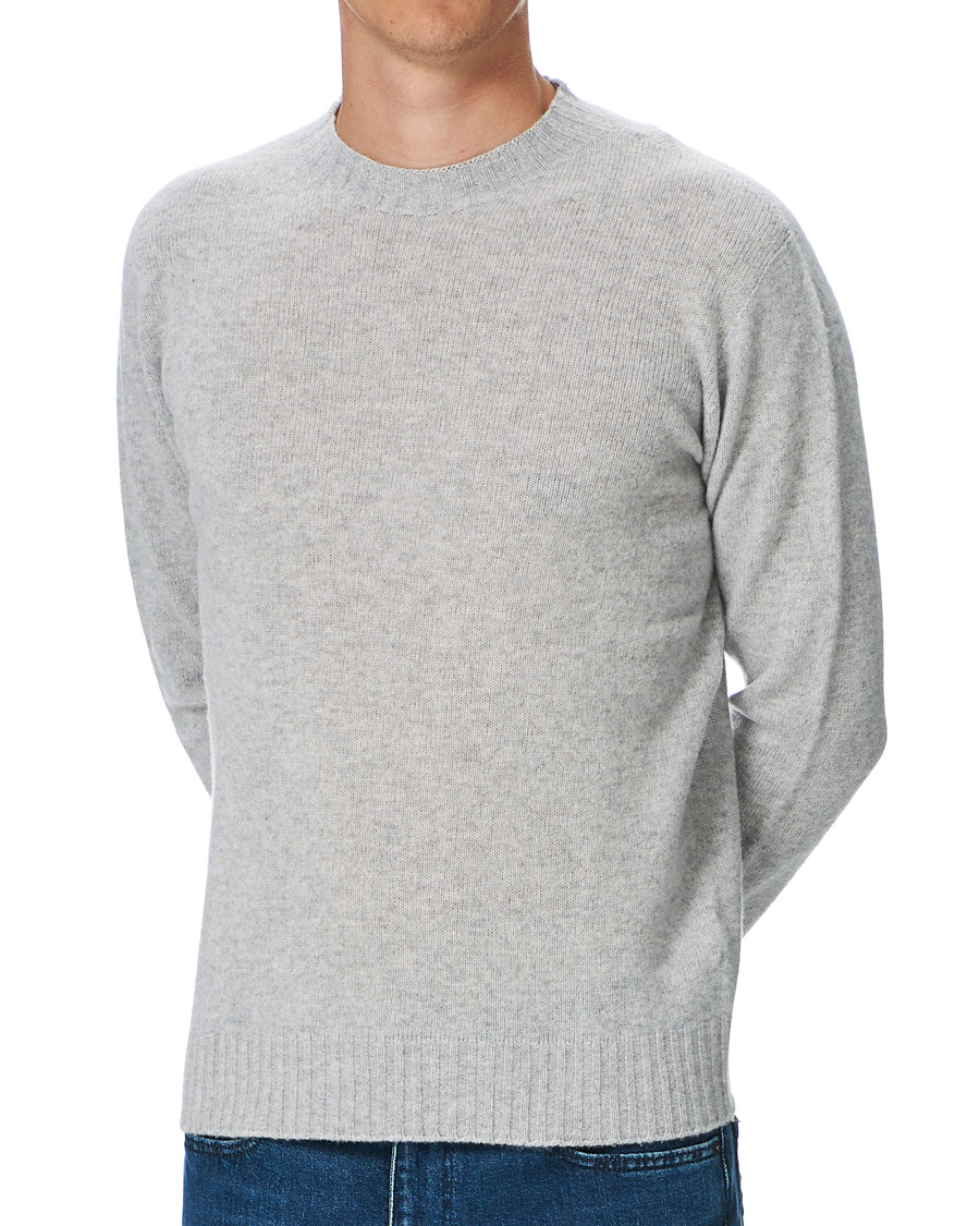 Uomini | Maglieria | Altea | Wool/Cashmere Crew Neck Sweater Light Grey