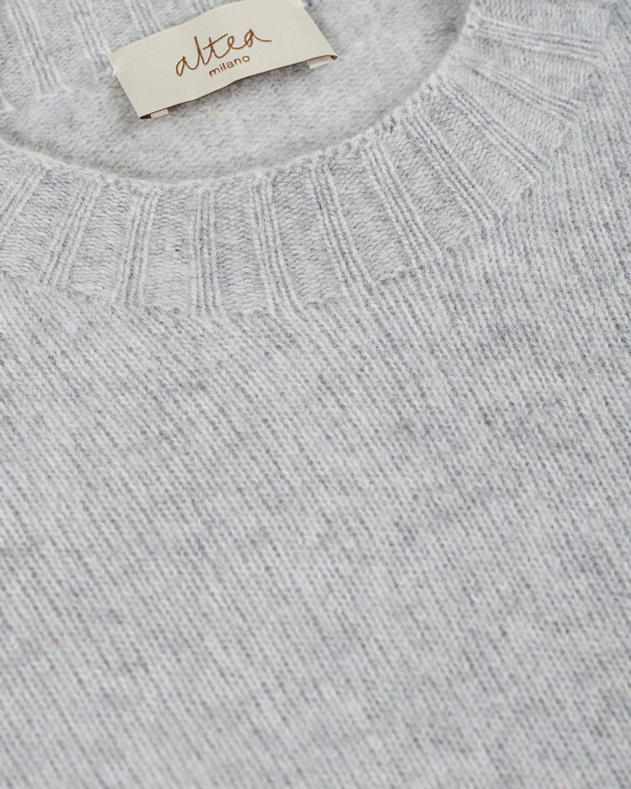 Uomini | Maglieria | Altea | Wool/Cashmere Crew Neck Sweater Light Grey