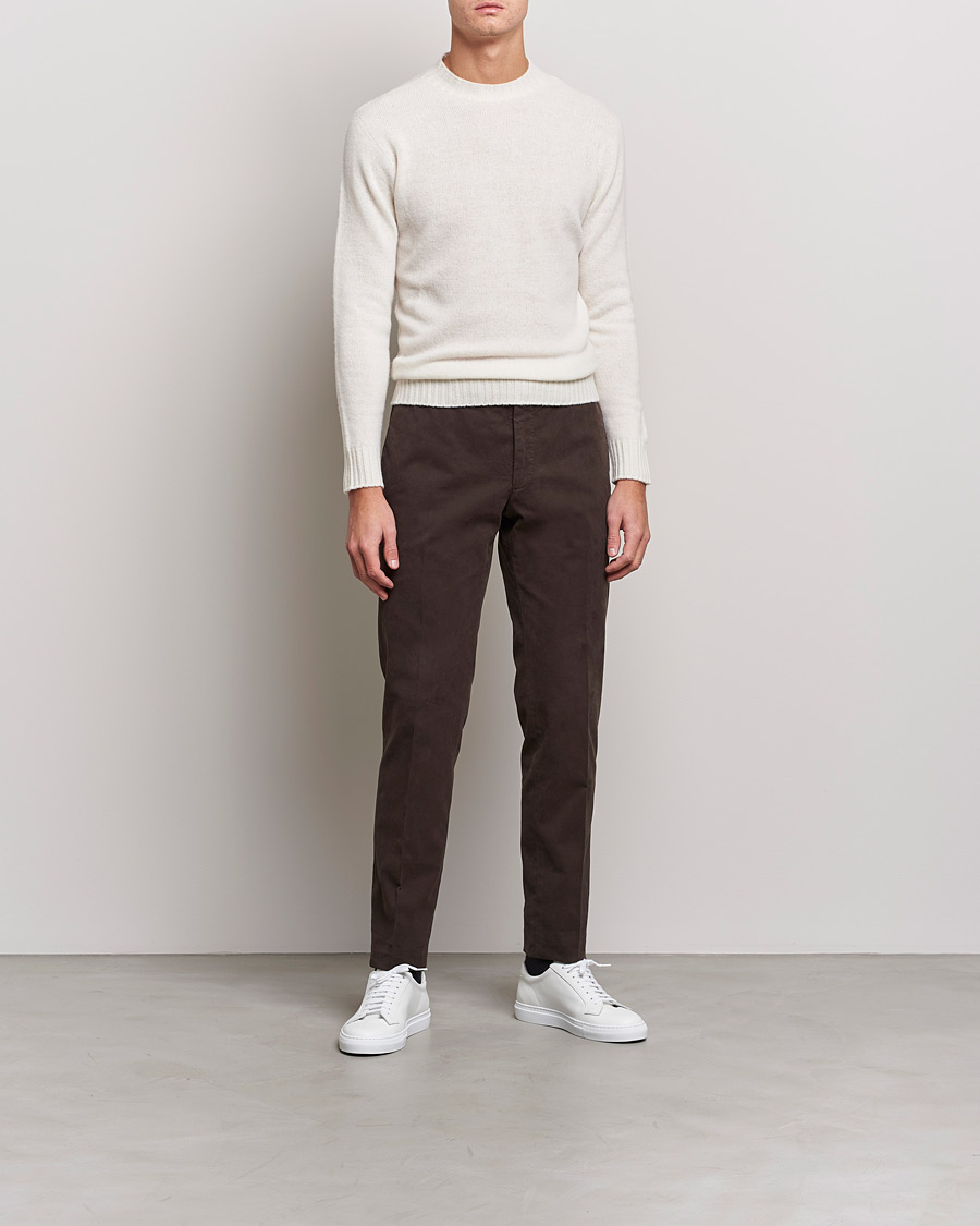 Uomini | Maglieria | Altea | Wool/Cashmere Crew Neck Sweater Latte