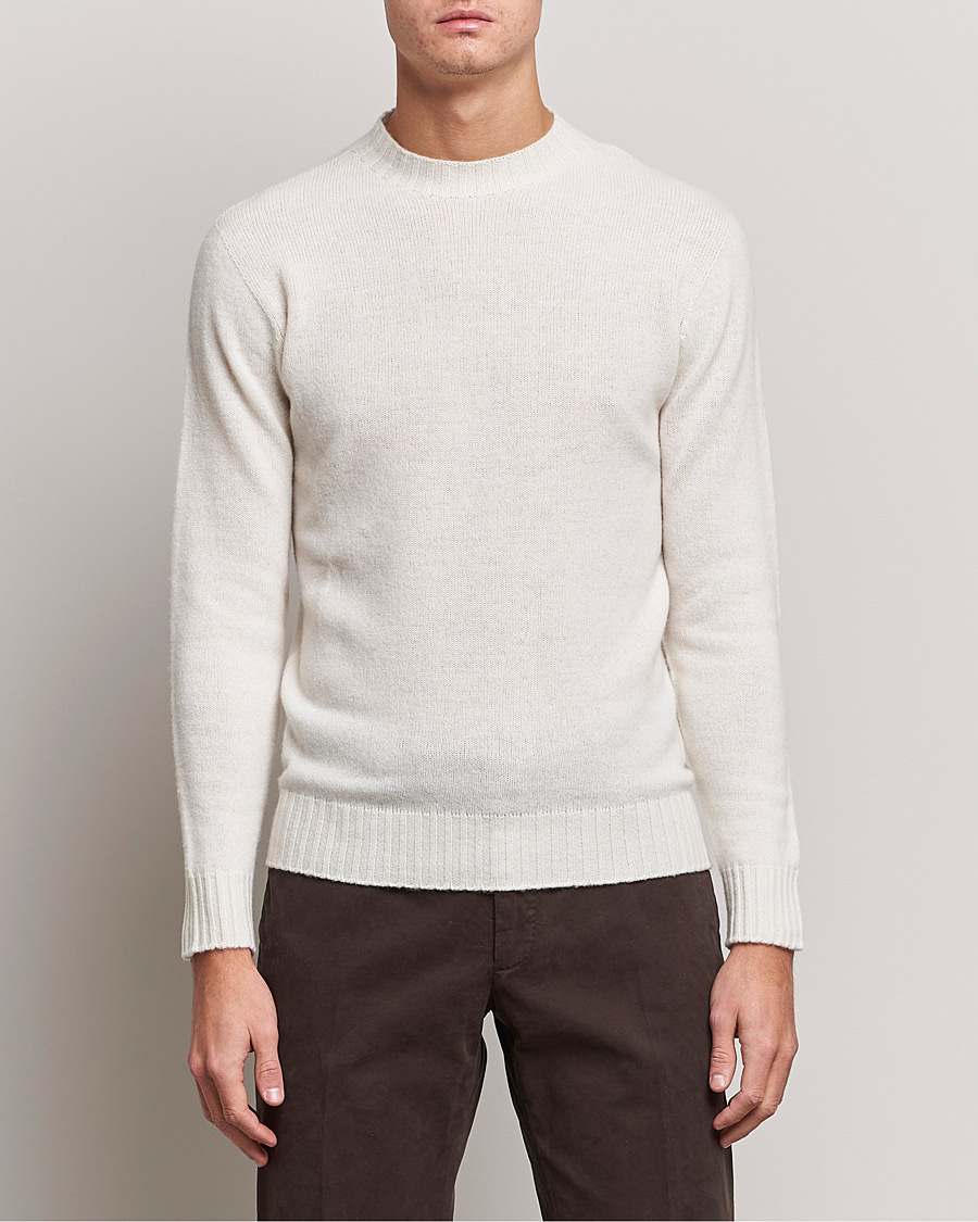 Uomini | Maglieria | Altea | Wool/Cashmere Crew Neck Sweater Latte