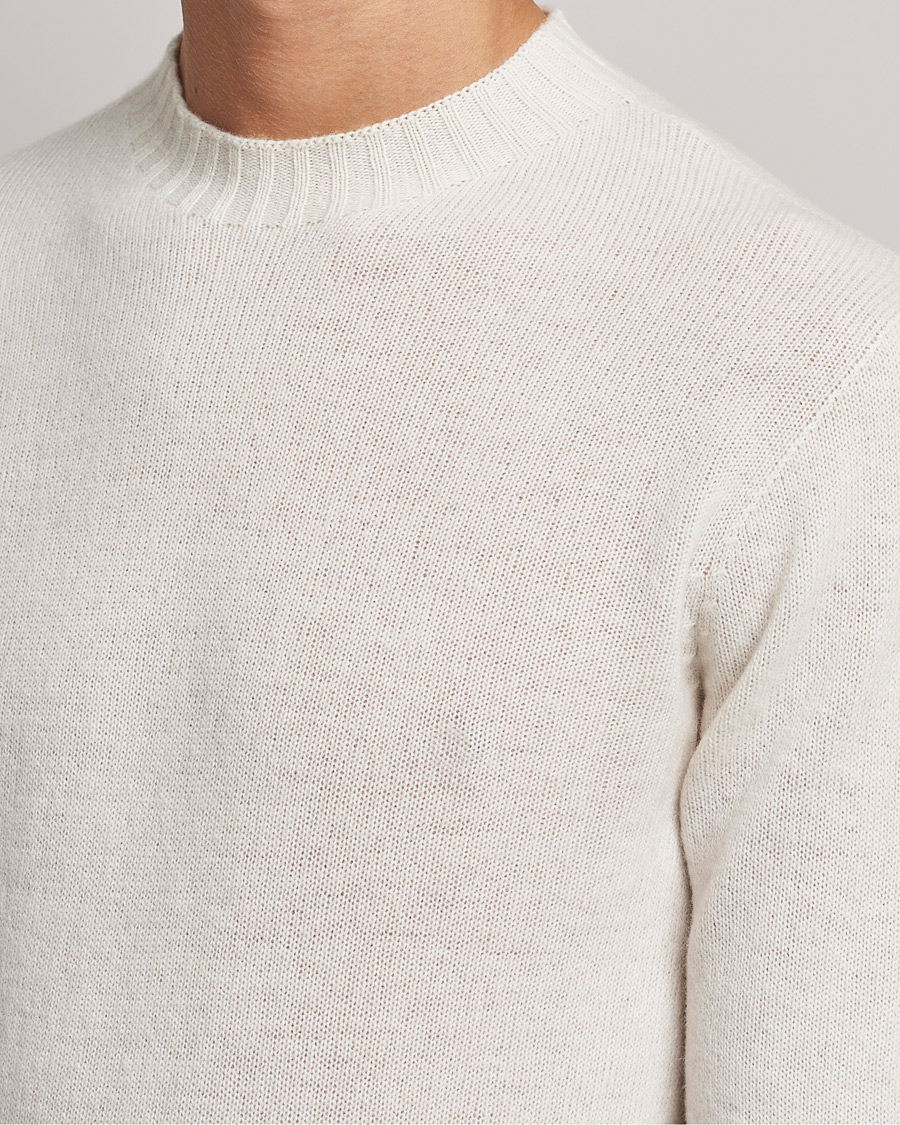 Uomini | Maglieria | Altea | Wool/Cashmere Crew Neck Sweater Latte