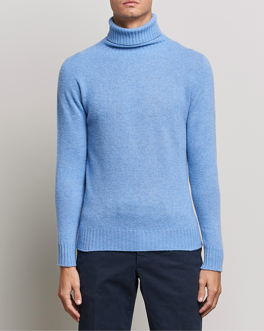 Uomini | Maglieria | Altea | Wool/Cashmere Turtleneck Sweater Light Blue