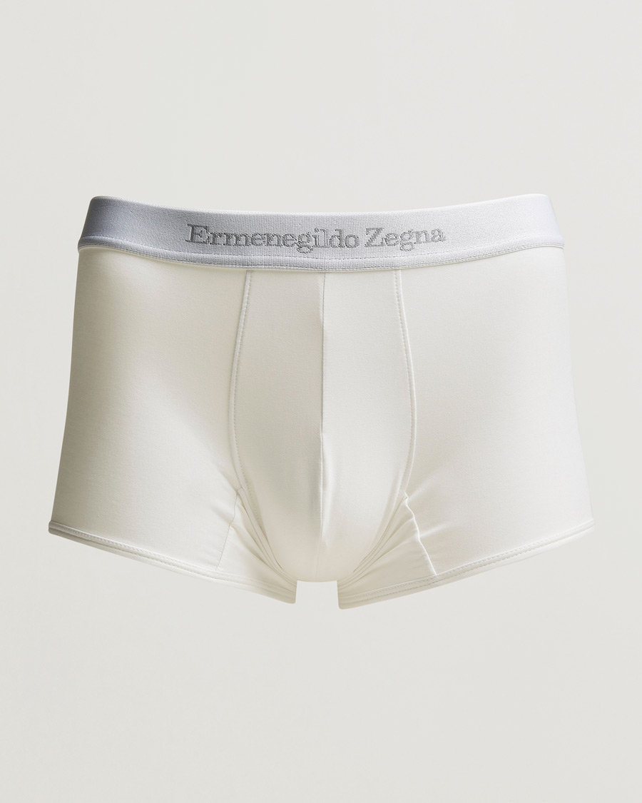 Uomini | Biancheria intima | Zegna | Cotton Stretch Trunk Boxers White