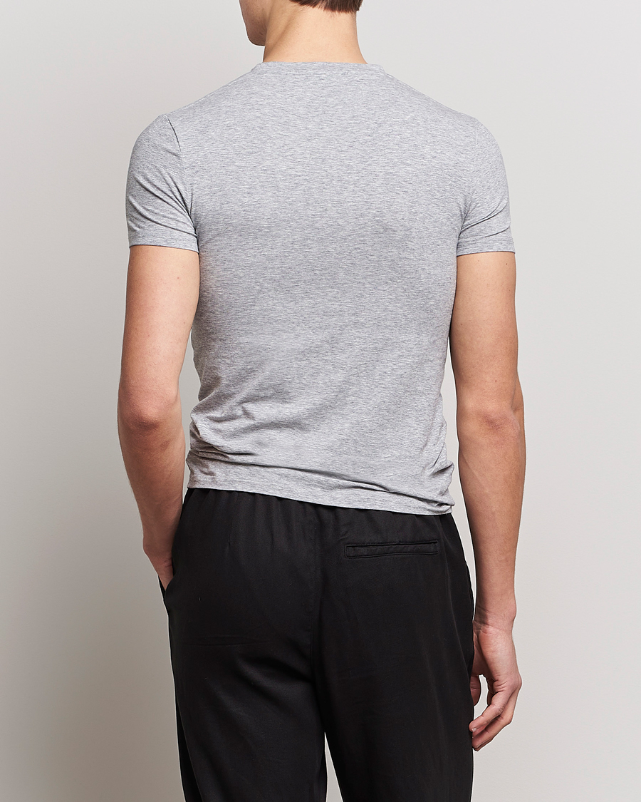 Uomini | T-shirt | Zegna | Cotton Stretch Crew Neck T-Shirt Grey Heather