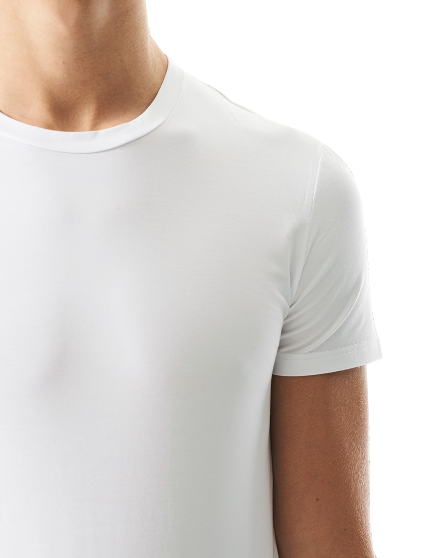 Uomini | T-shirt | Zegna | Cotton Stretch Crew Neck T-Shirt White