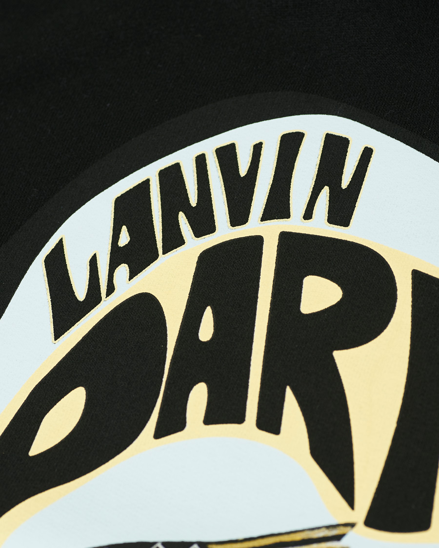 Uomini | Maglieria | Lanvin | Cat Print Hoodie Black