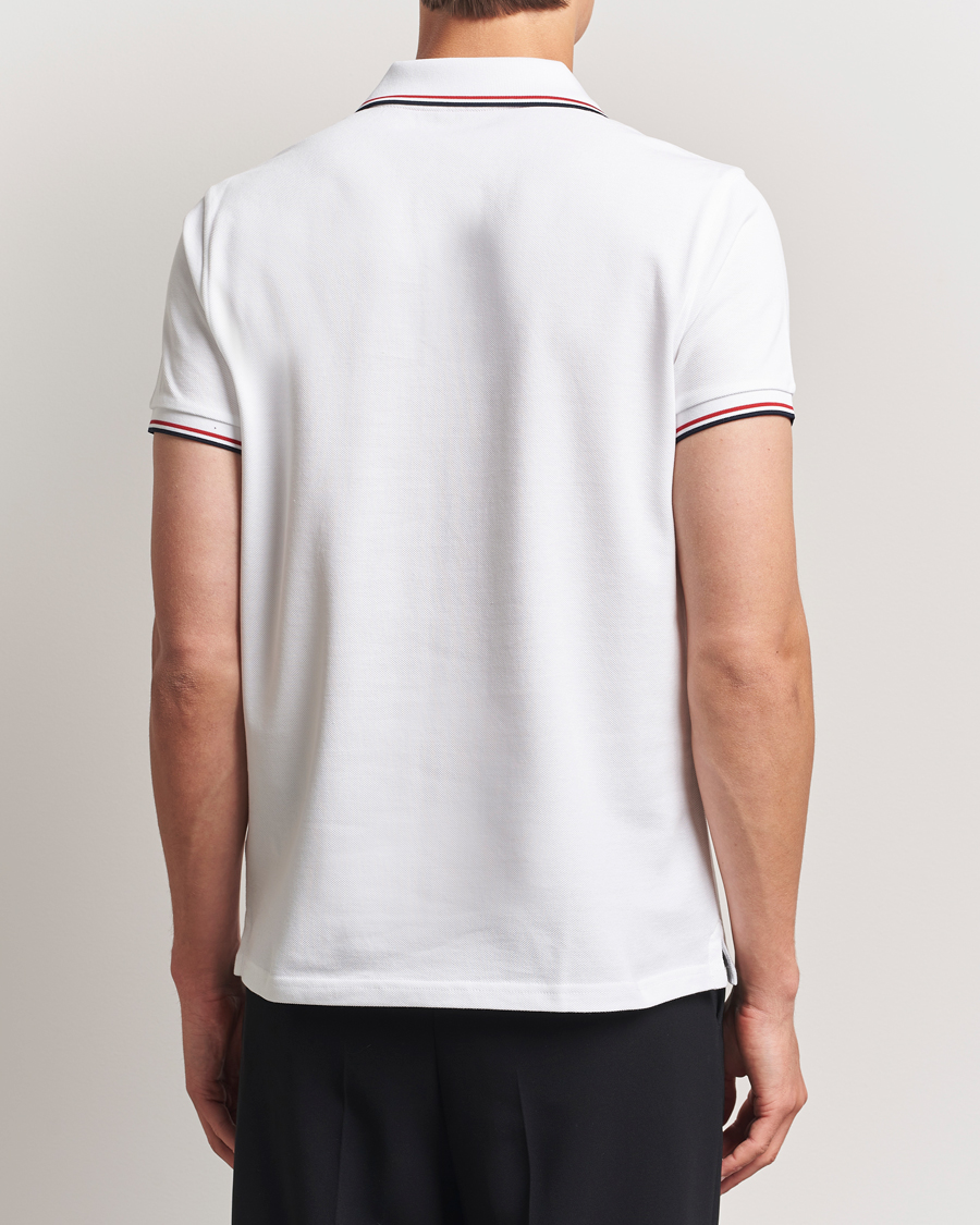 Uomini | Polo | Moncler | Contrast Rib Polo White