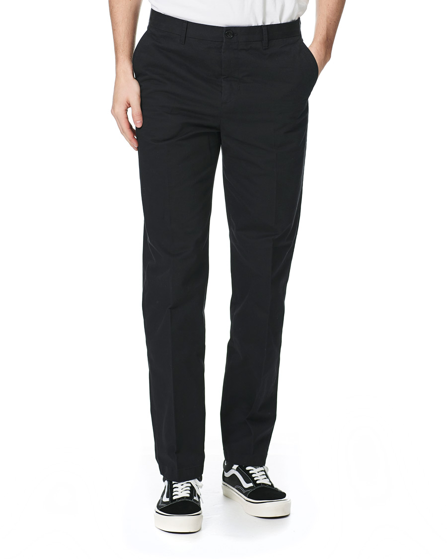 Uomini | Pantaloni | Filippa K | William Cotton Trousers Black