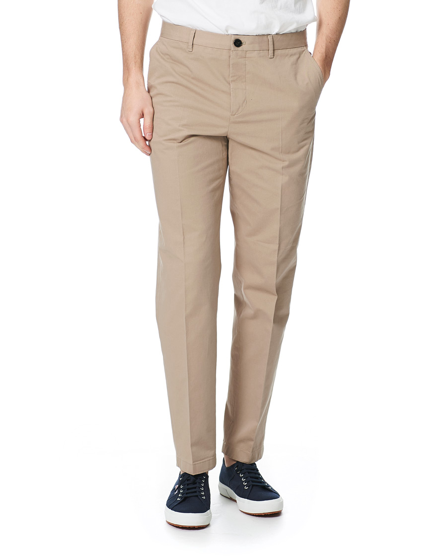 Uomini | Pantaloni | Filippa K | William Cotton Trousers  Desert Taupe