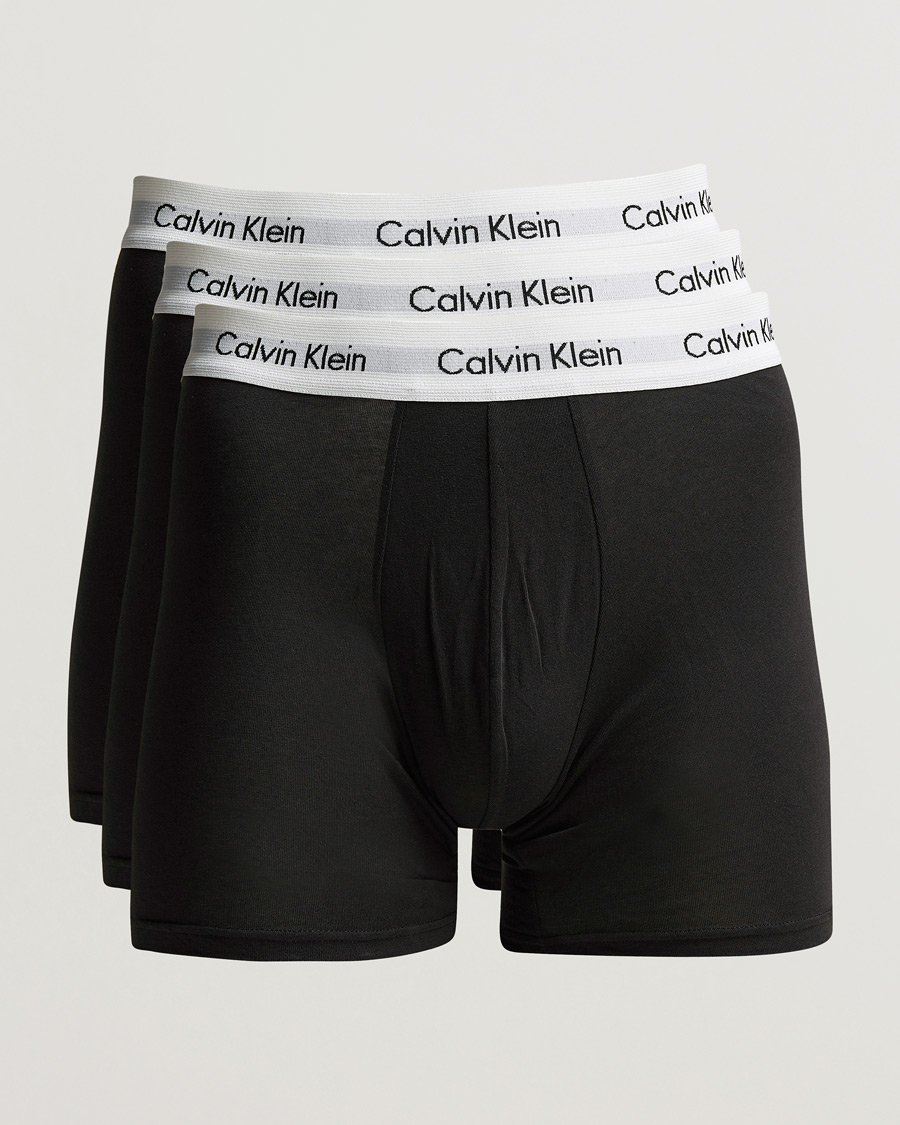 Uomini | Biancheria intima | Calvin Klein | Cotton Stretch 3-Pack Boxer Breif Black