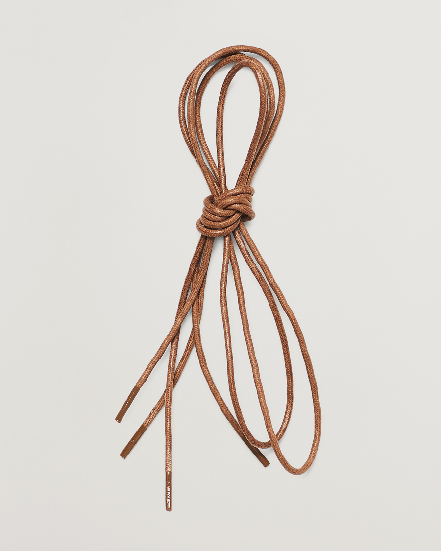 Uomini | Cura delle scarpe | Saphir Medaille d'Or | Shoe Laces Thin Waxed 75cm Tobacco