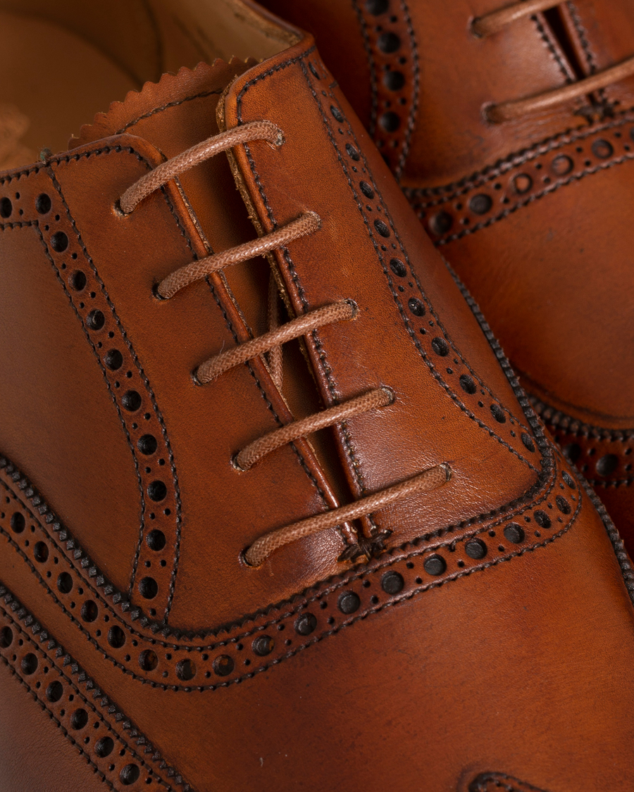 Uomini | Cura delle scarpe | Saphir Medaille d'Or | Shoe Laces Thin Waxed 75cm Tobacco