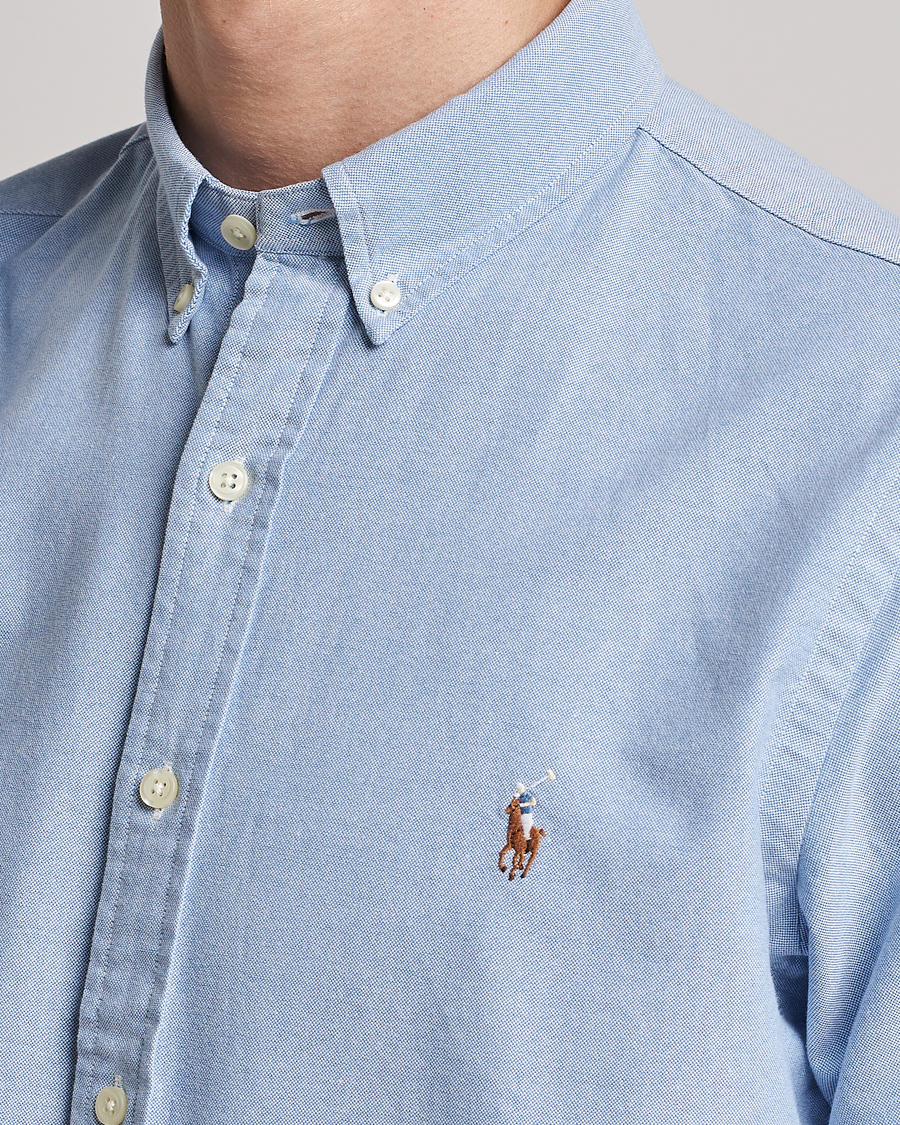 Uomini | Camicie | Polo Ralph Lauren | Slim Fit Oxford Short Sleeve Shirt Blue