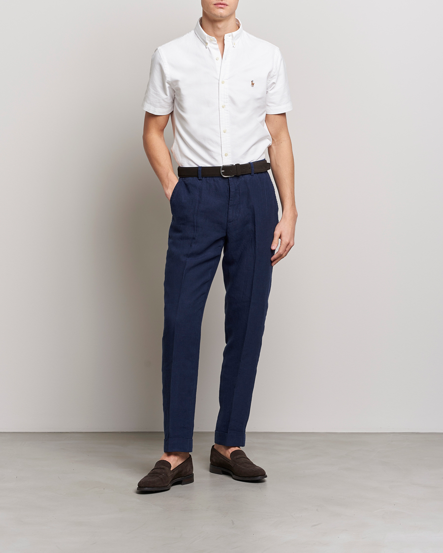 Uomini | Camicie | Polo Ralph Lauren | Slim Fit Oxford Short Sleeve Shirt White