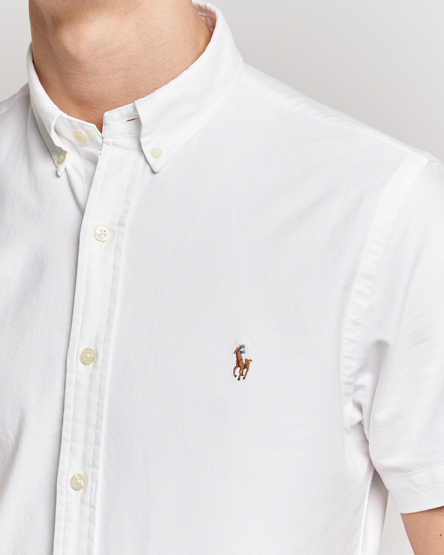 Uomini | Camicie | Polo Ralph Lauren | Slim Fit Oxford Short Sleeve Shirt White
