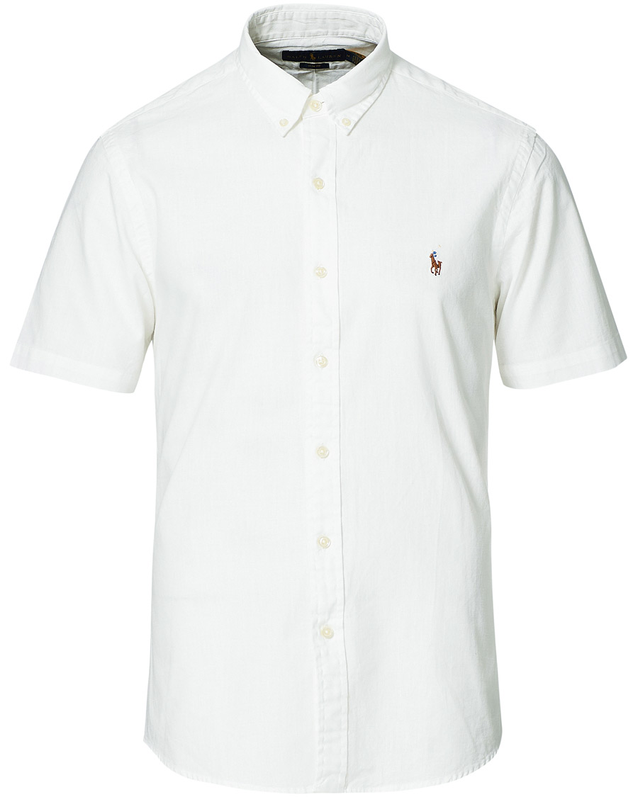 Uomini | Camicie | Polo Ralph Lauren | Slim Fit Short Sleeve Button Down Shirt White