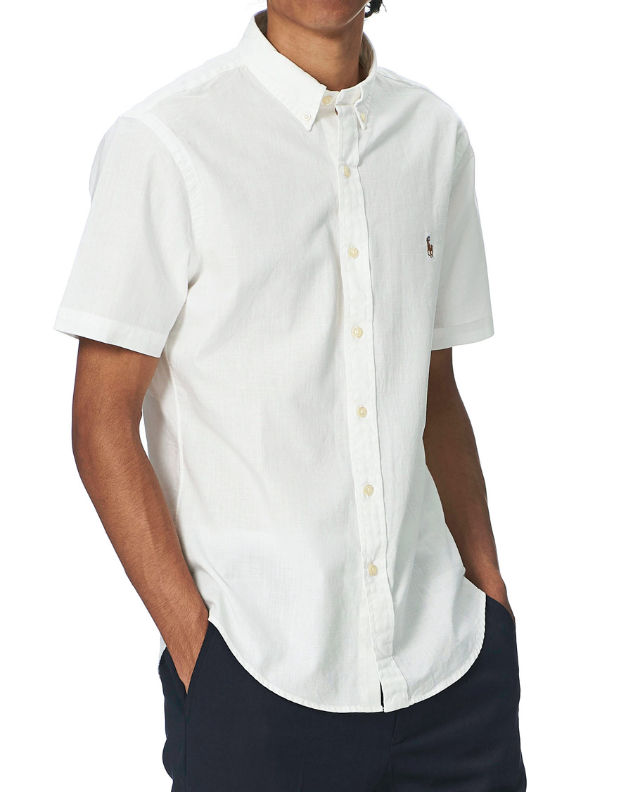 Uomini | Camicie | Polo Ralph Lauren | Slim Fit Short Sleeve Button Down Shirt White