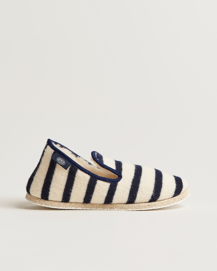 Uomini | Armor-lux Maoutig Home Slippers Nature/Navy | Armor-lux | Maoutig Home Slippers Nature/Navy