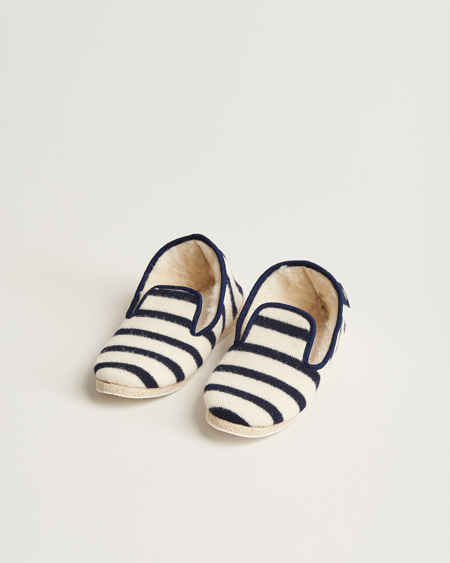 Uomini | Armor-lux Maoutig Home Slippers Nature/Navy | Armor-lux | Maoutig Home Slippers Nature/Navy