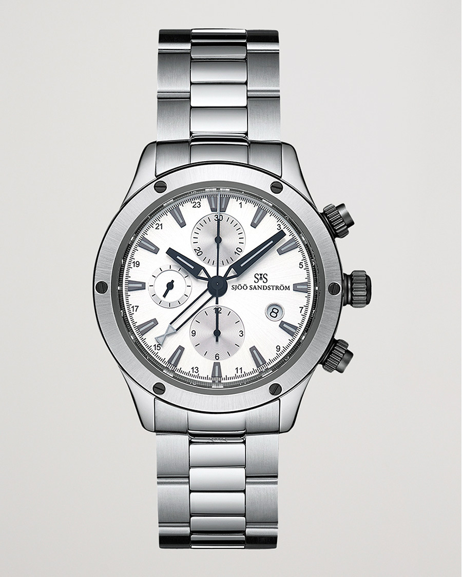 Uomini | Sjöö Sandström UTC Extreme 44,2mm White and Stainless Steel | Sjöö Sandström | UTC Extreme 44,2mm White and Stainless Steel